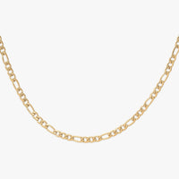 2mm figaro solid gold chain