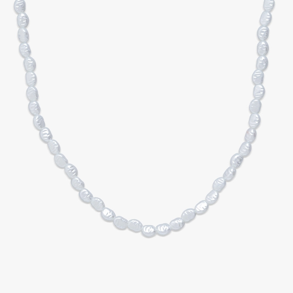2mm flat pearl necklace