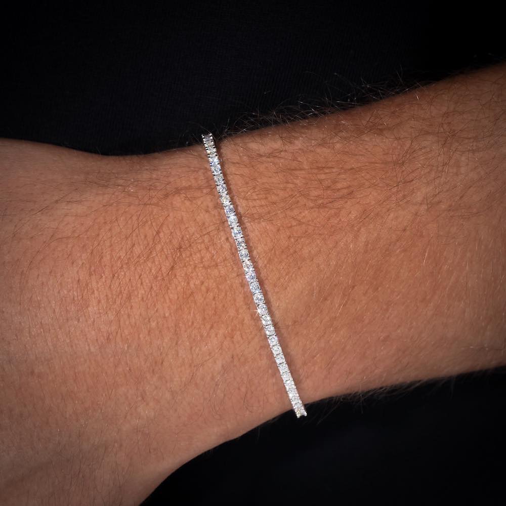 2MM Moissanite Tennis Bracelet Model