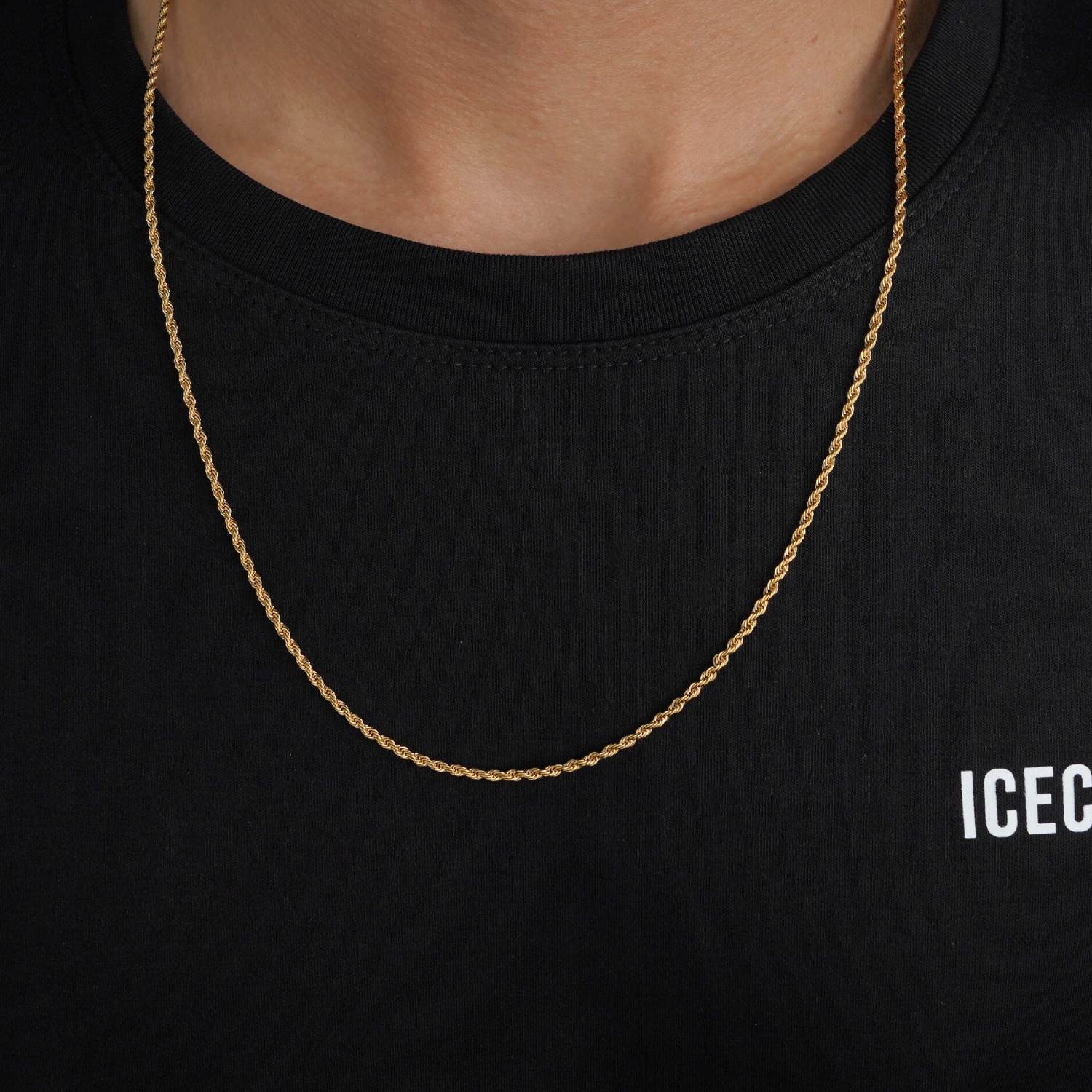 2mm rope chain 14k yellow gold icecartel model