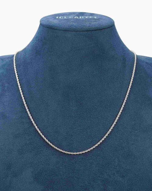 2mm rope chain silver icecartel display