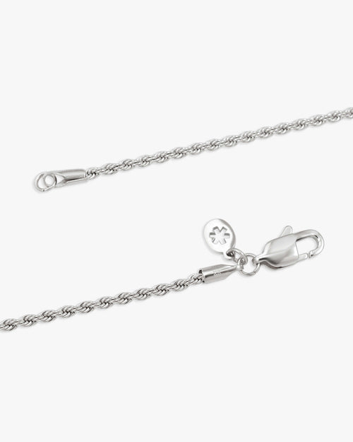 2mm rope chain silver icecartel lock