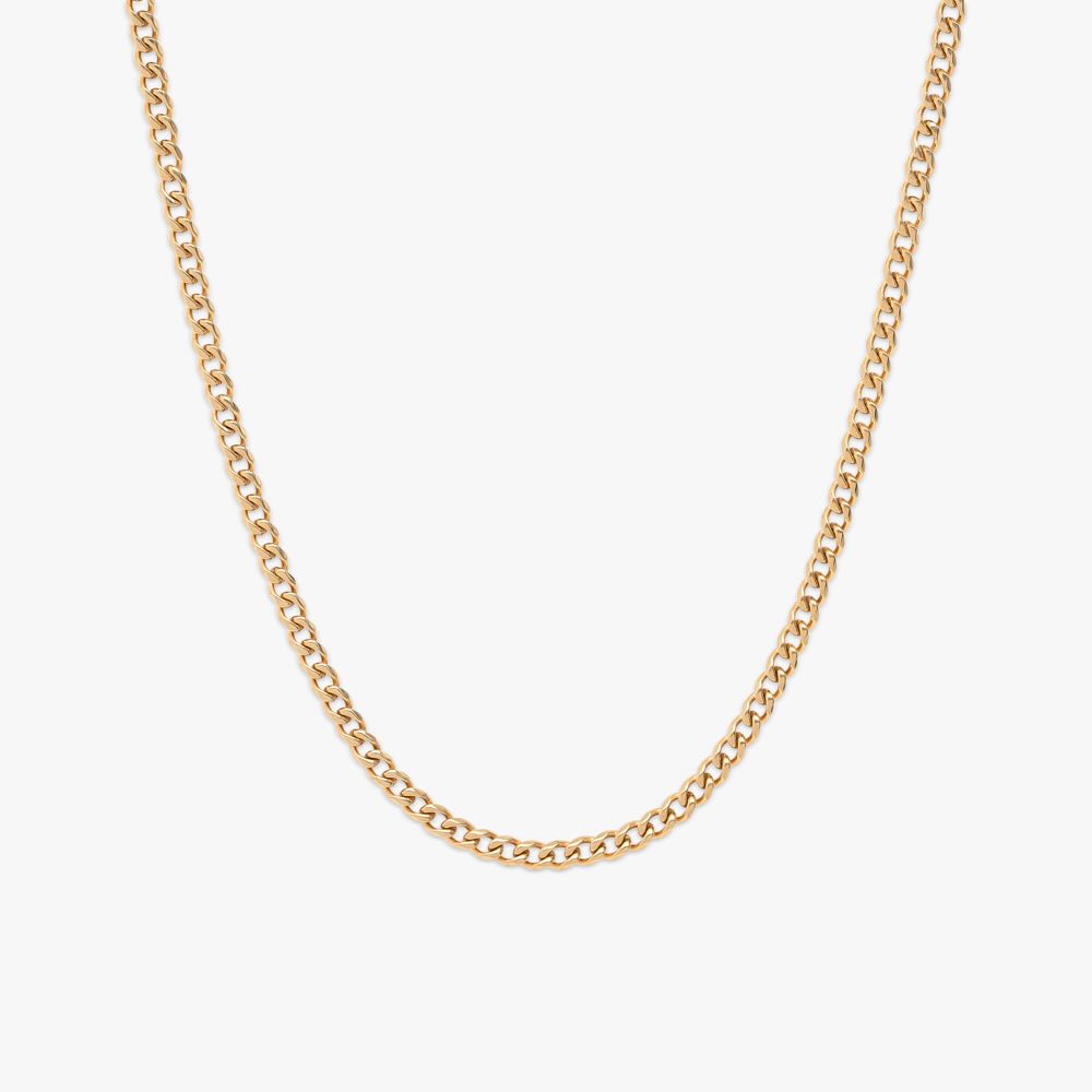 2mm solid gold curb link chain