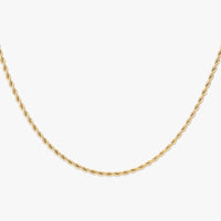 2mm solid gold rope chain