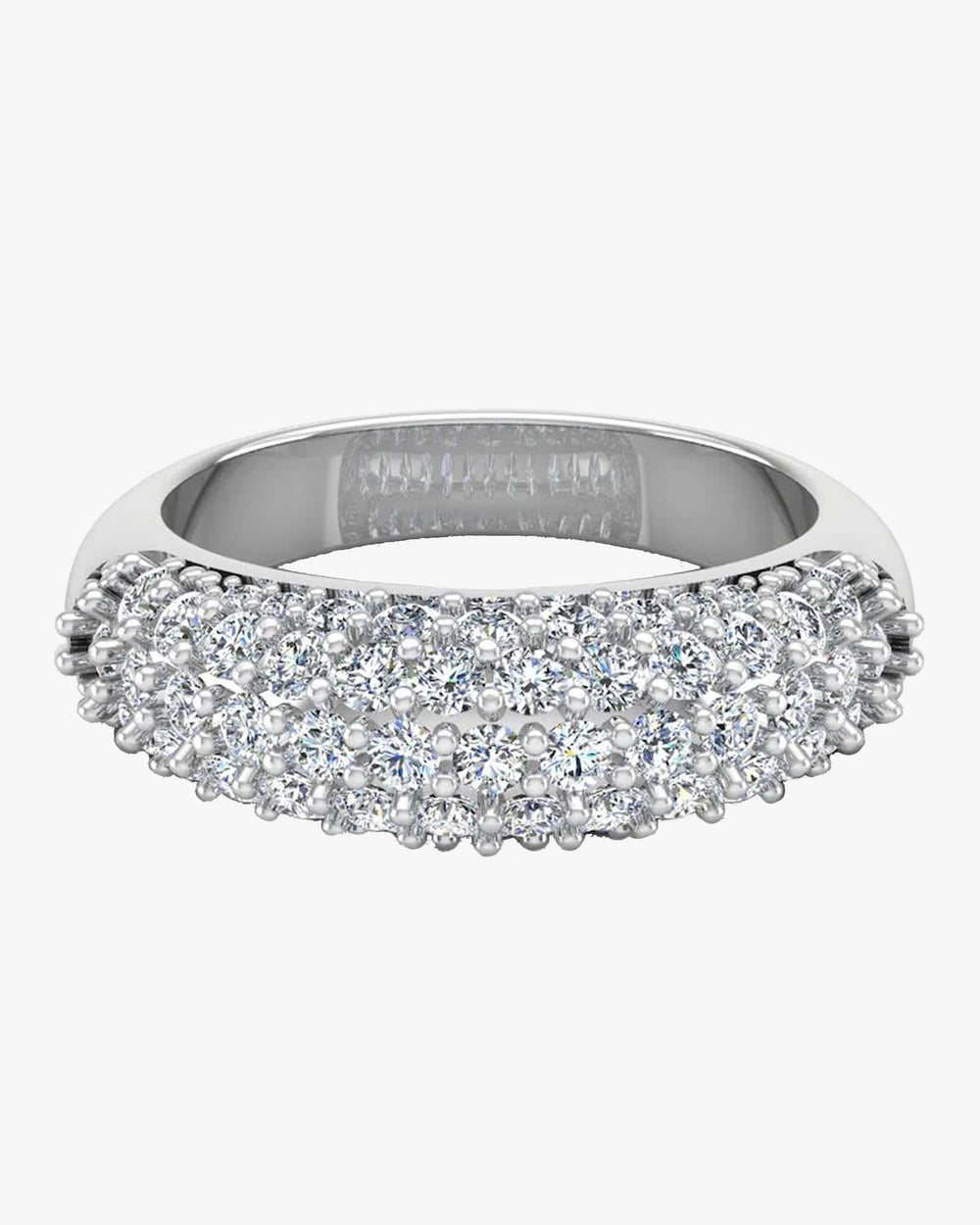 3 row pave moissanite engagement ring icecartel horizontal