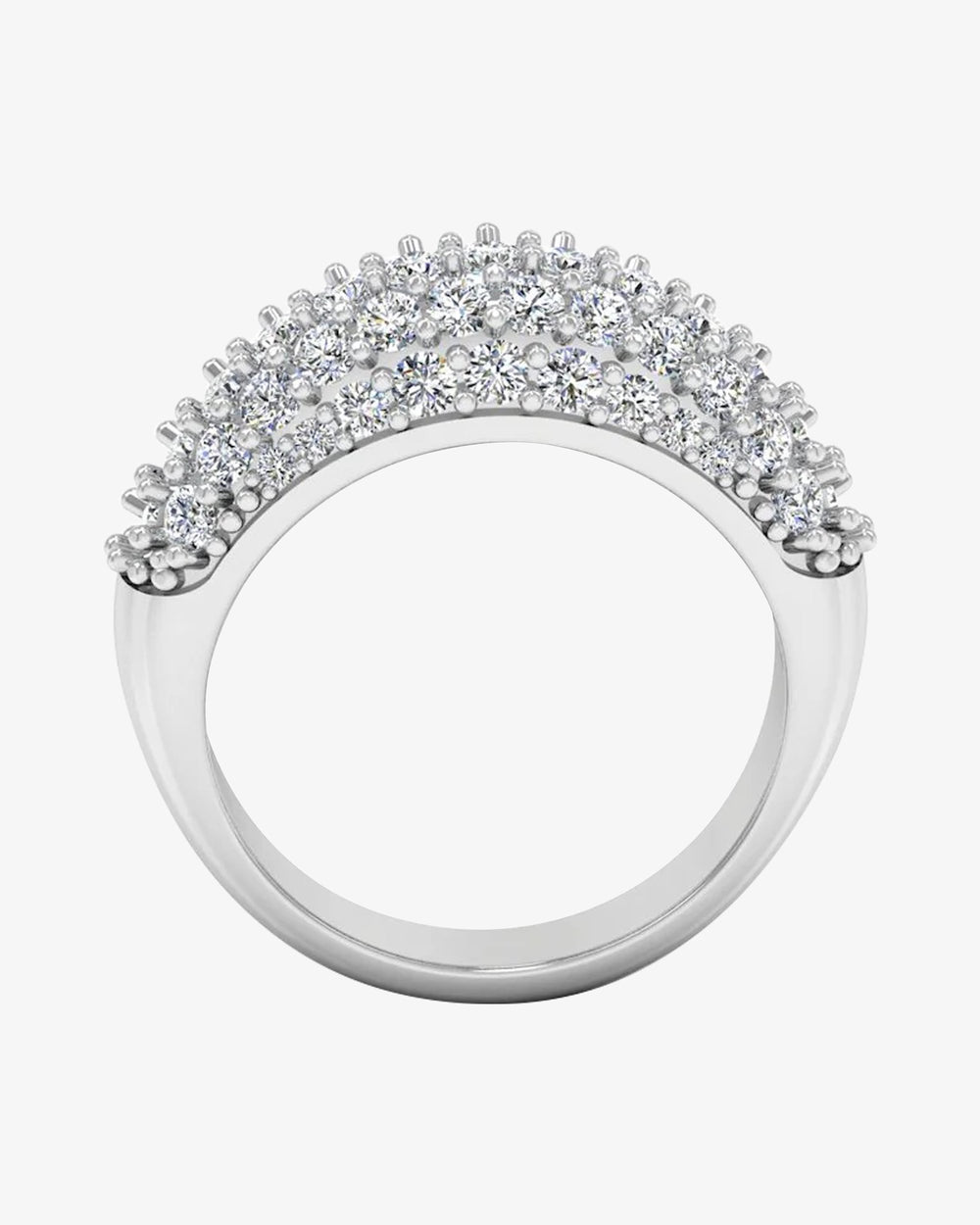 3 row pave moissanite engagement ring icecartel o