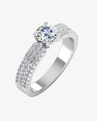 3 row round cut prong moissanite engagement ring icecartel main