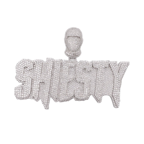 3SHIESTY Custom Moissanite Name Pendant 14K Gold icecartel white