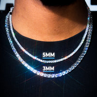 White Gold VVS Tennis Chain (ALL SIZES)