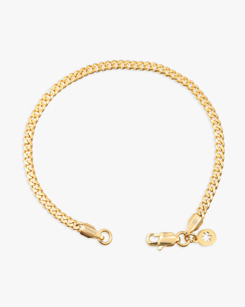 3mm cuban link bracelet 14k gold icecartel lock