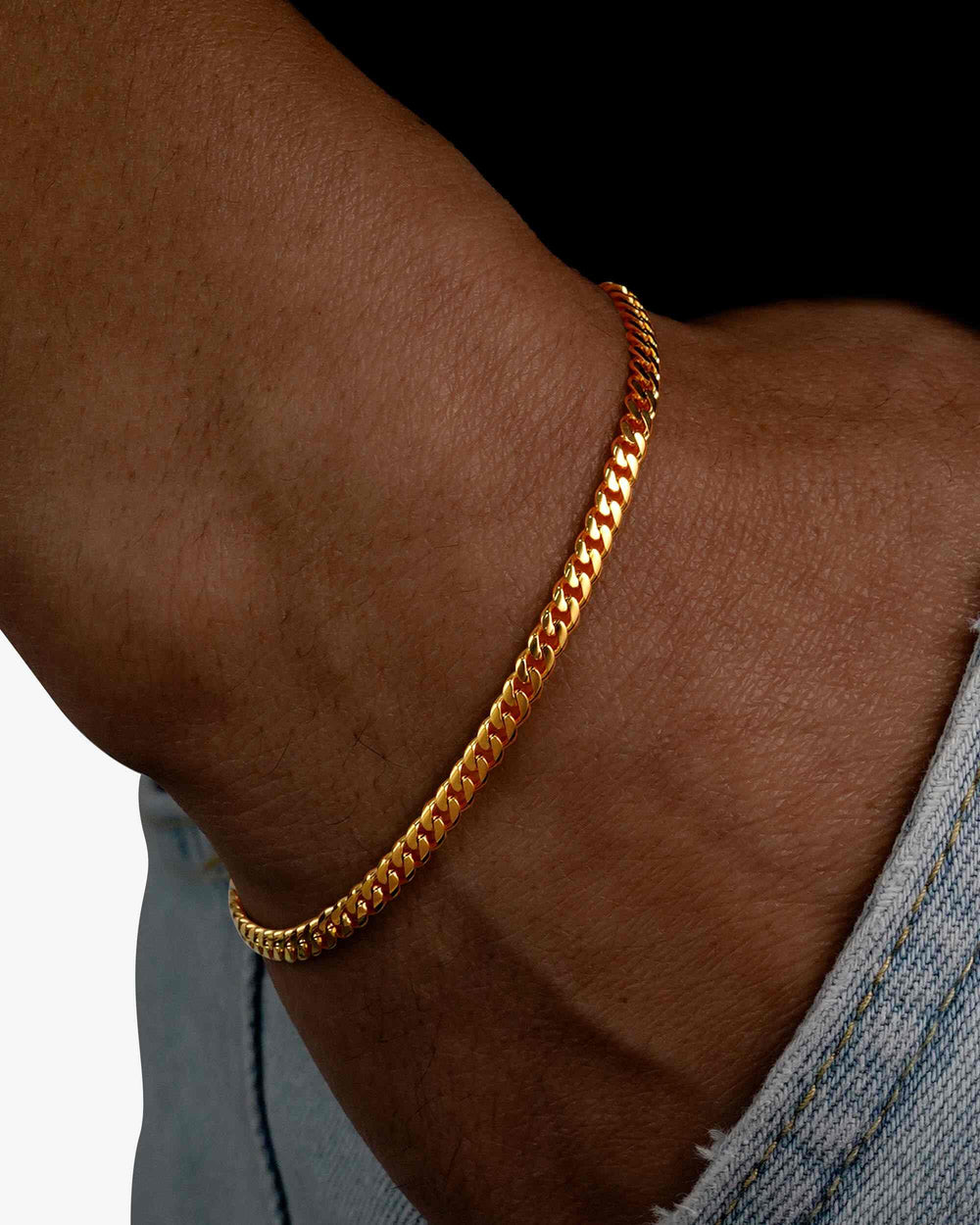 3mm cuban link bracelet 14k gold icecartel model