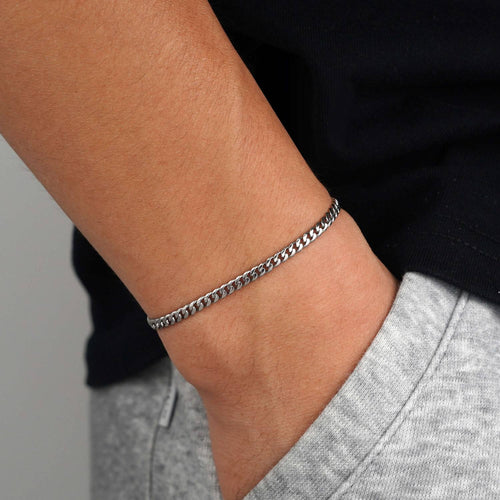 3mm cuban link bracelet 14k white gold icecartel model