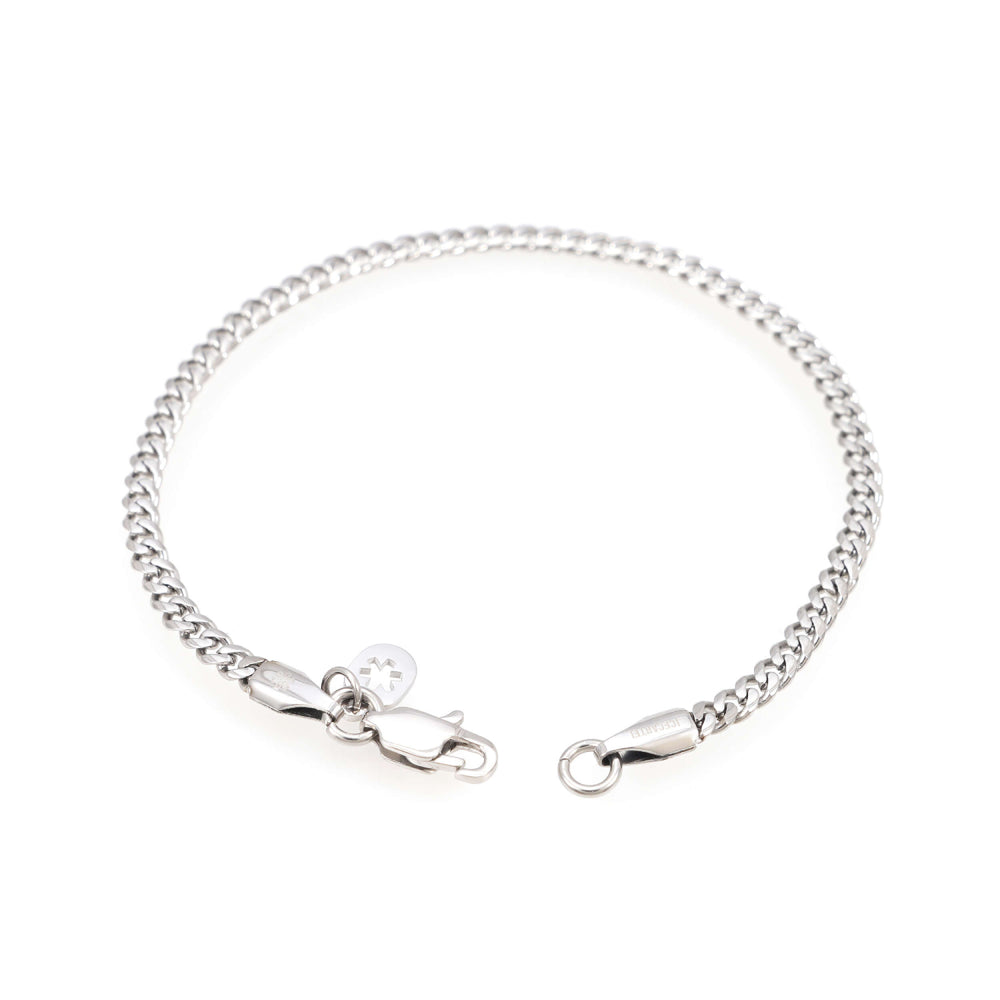 3mm cuban link bracelet 14k white gold icecartel o