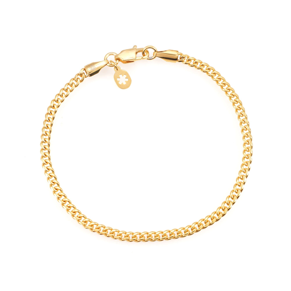 3mm cuban link bracelet 14k yellow gold icecartel main