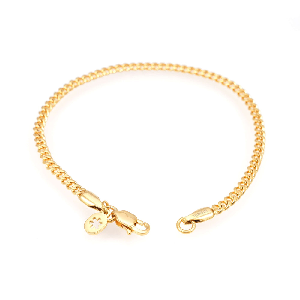 3mm cuban link bracelet 14k yellow gold icecartel o
