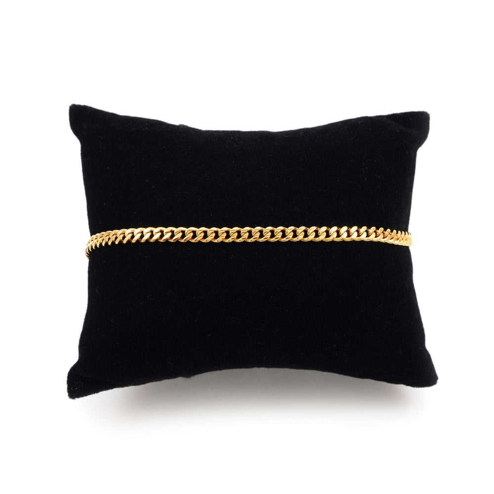3mm cuban link bracelet 14k yellow gold icecartel pillow