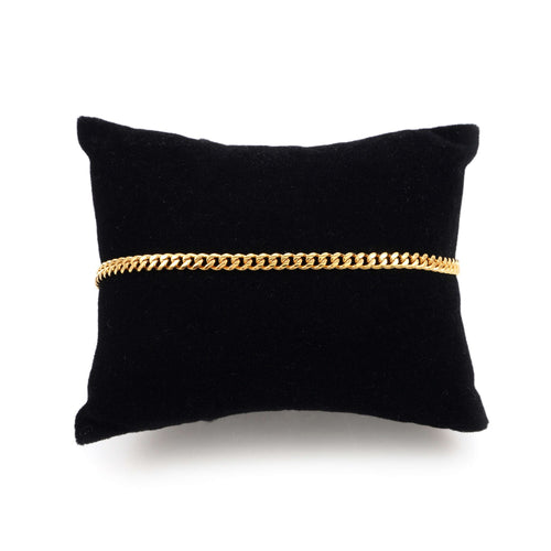 3mm cuban link bracelet 14k yellow gold icecartel pillow
