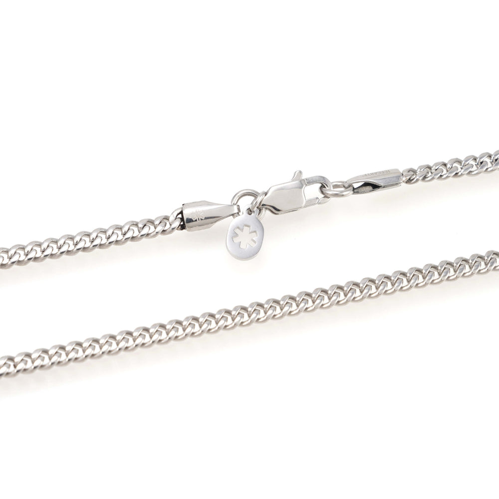 3mm cuban link chain 14k white gold icecartel lock