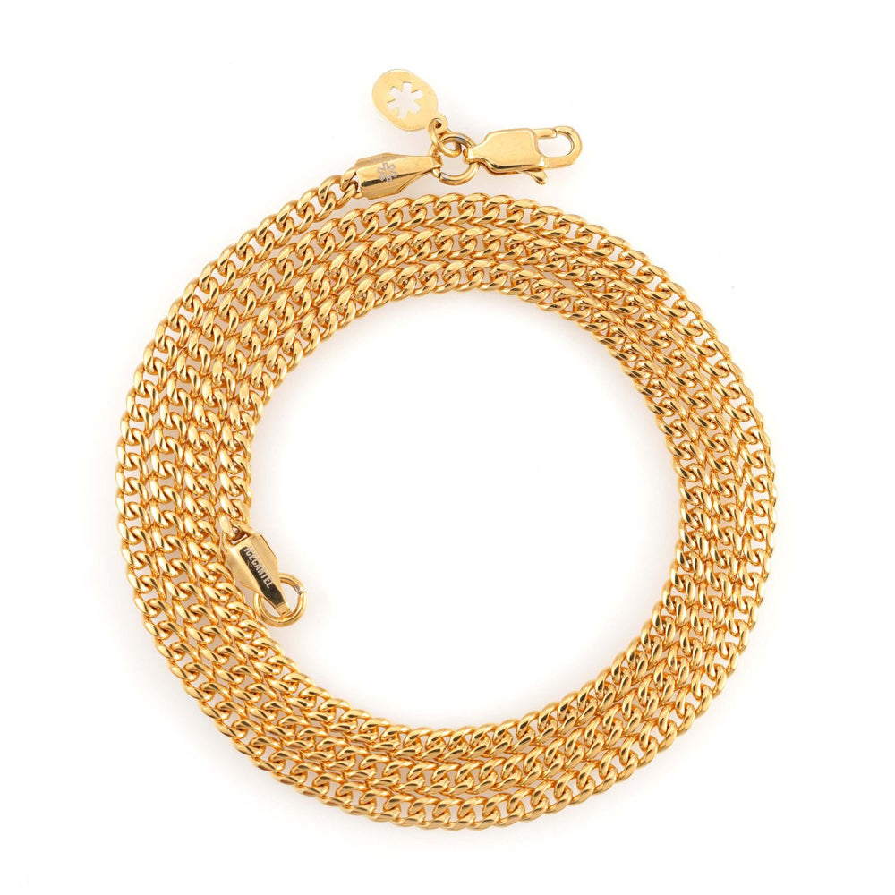 3mm cuban link chain 14k white gold up