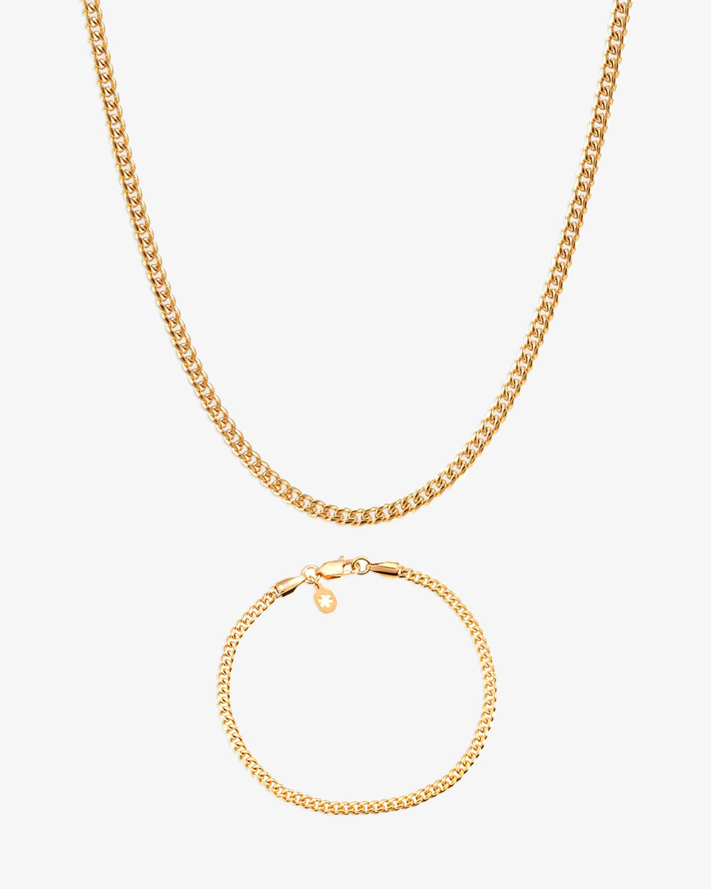3mm cuban link chain and bracelet bundle 14k gold icecartel px main new