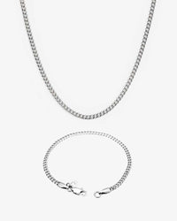 3mm cuban link chain and bracelet bundle silver icecartel px main new