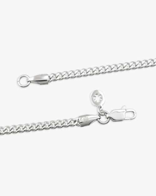 3mm cuban link chain silver icecartel lock