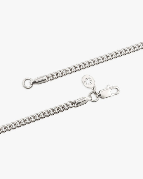 3mm cuban link chain solid silver icecartel clasp