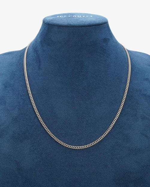 3mm cuban link chain solid silver icecartel display