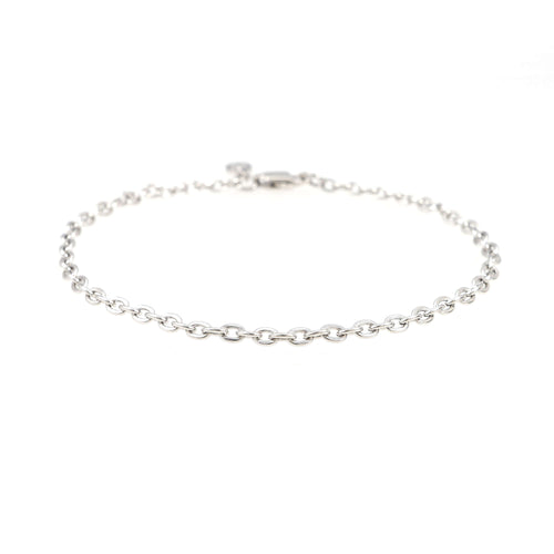3mm curb link bracelet 14k white gold icecartel main
