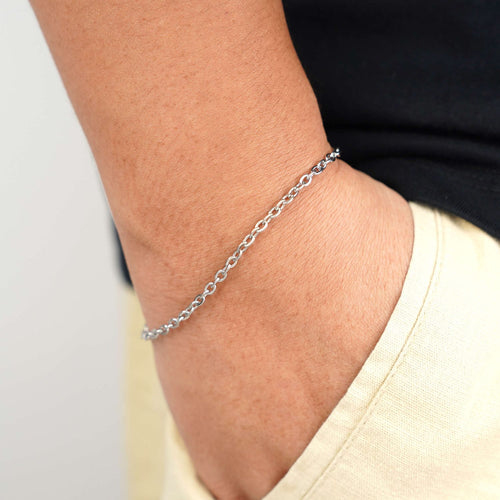 3mm curb link bracelet 14k white gold icecartel model