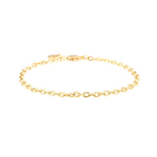 3mm curb link bracelet 14k yellow gold icecartel main