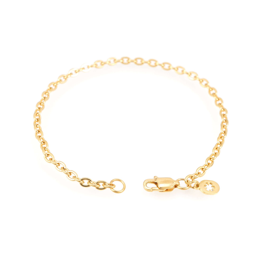 3mm curb link bracelet 14k yellow gold icecartel o