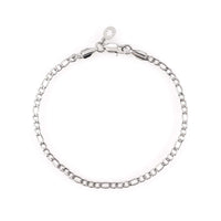 3mm figaro bracelet 14k white gold icecartel main