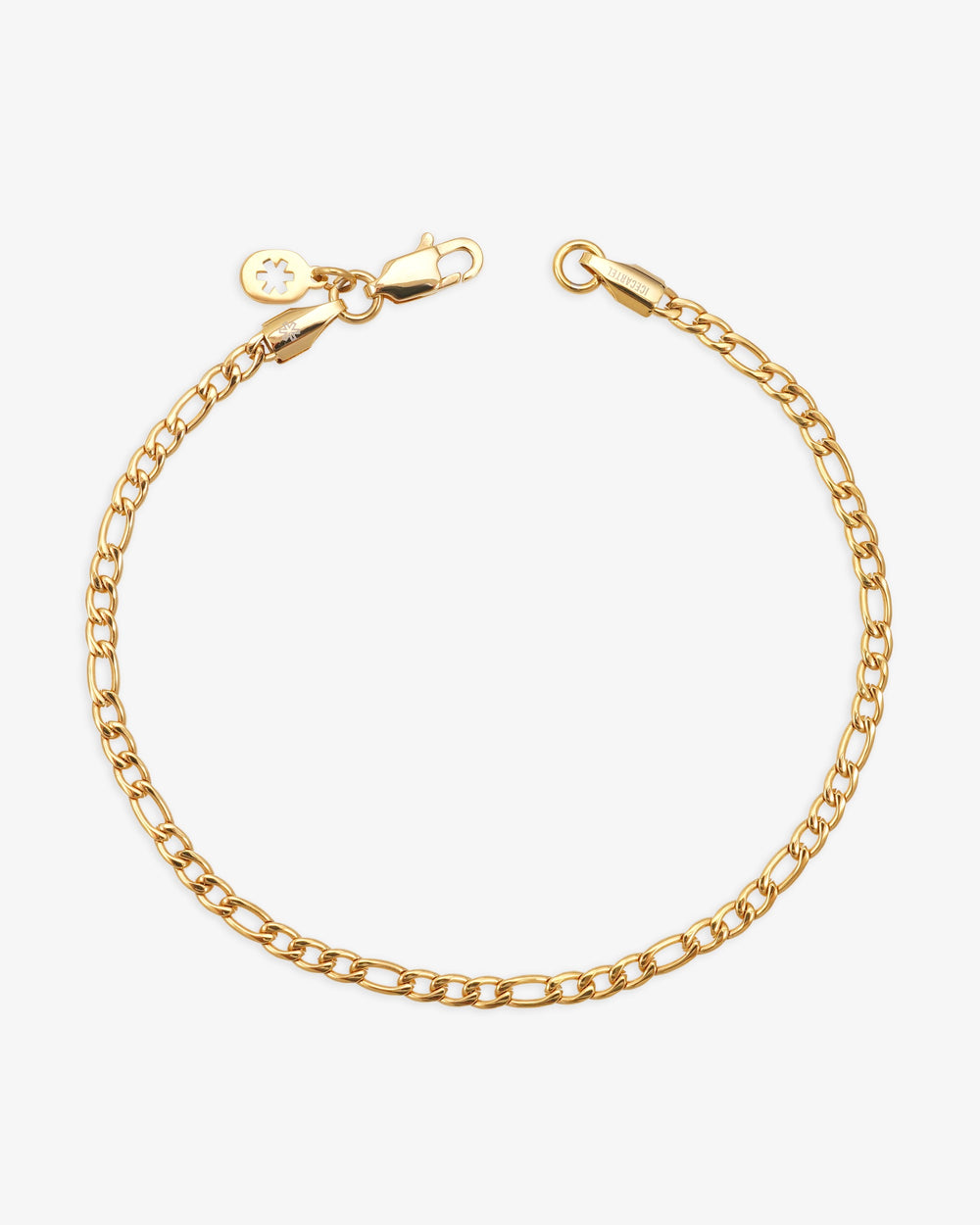3mm figaro bracelet 14k yellow gold icecartel main new