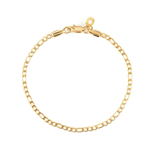 3mm figaro bracelet 14k yellow gold icecartel main