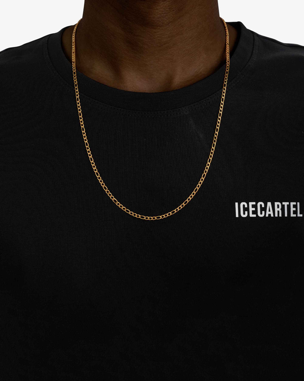 3mm figaro chain 14k yellow gold icecartel new model