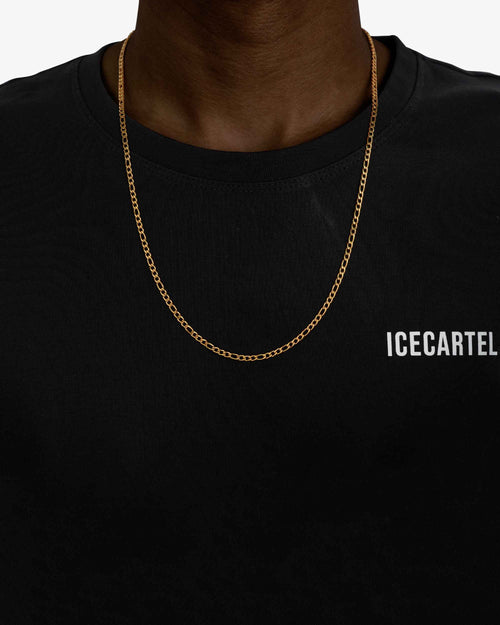 3mm figaro chain 14k yellow gold icecartel new model
