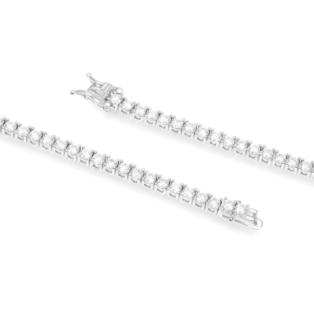 3mm moissanite tennis chain 14k white gold icecartel lock