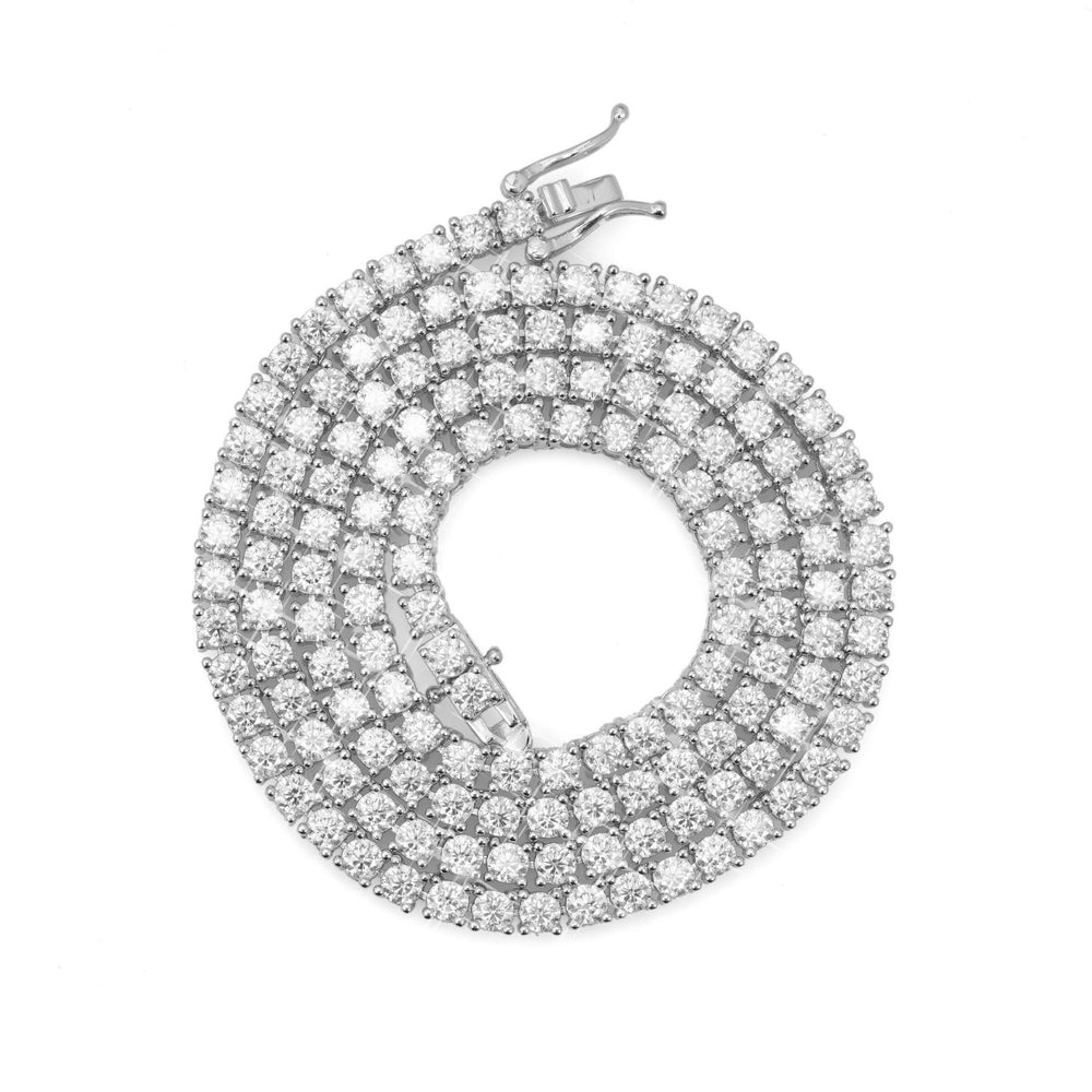 3mm moissanite tennis chain 14k white gold icecartel up