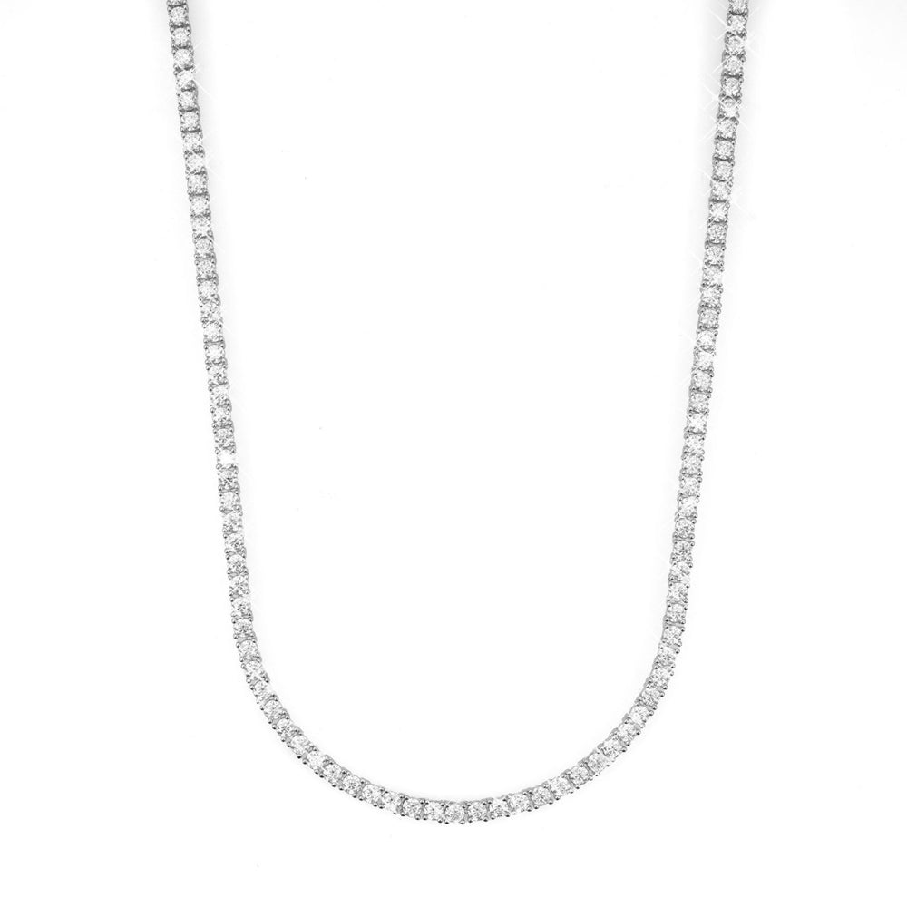 3mm moissanite tennis chain 14k white gold icecartel