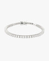 3MM Moissanite Tennis Chain + FREE Tennis Bracelet - White Gold