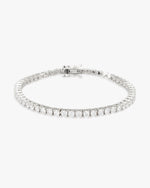 3MM Moissanite Tennis Chain + FREE Tennis Bracelet - White Gold