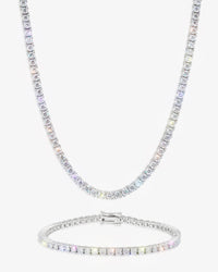 3mm moissanite tennis chain free tennis bracelet icecartel new px combo set