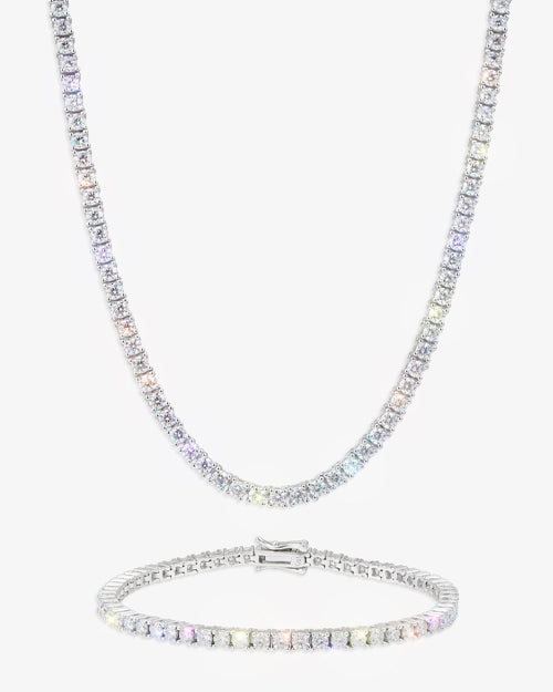 3mm moissanite tennis chain free tennis bracelet icecartel new px combo set
