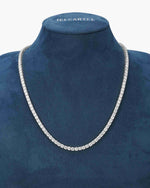 3MM Moissanite Tennis Chain + FREE Tennis Bracelet - White Gold