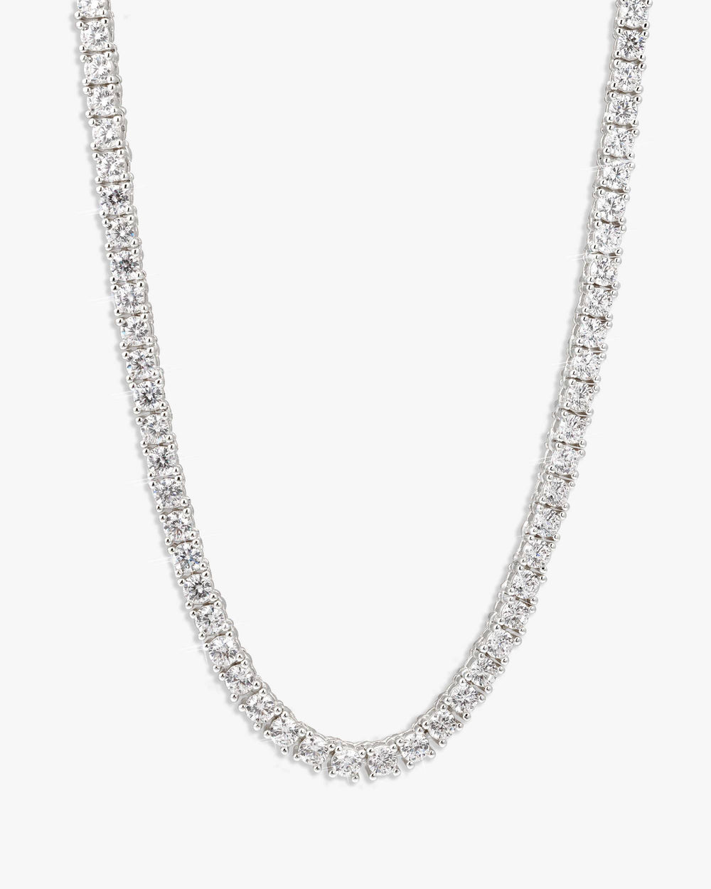 VVS Tennis Chain 14K Gold (ALL SIZES) - White Gold 3MM