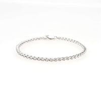 3mm wheat link bracelet 14k white gold icecartel main