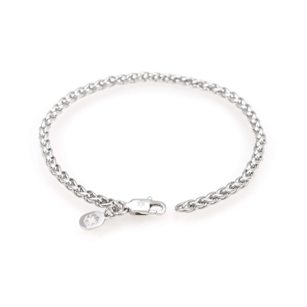 3mm wheat link bracelet 14k white gold icecartel o
