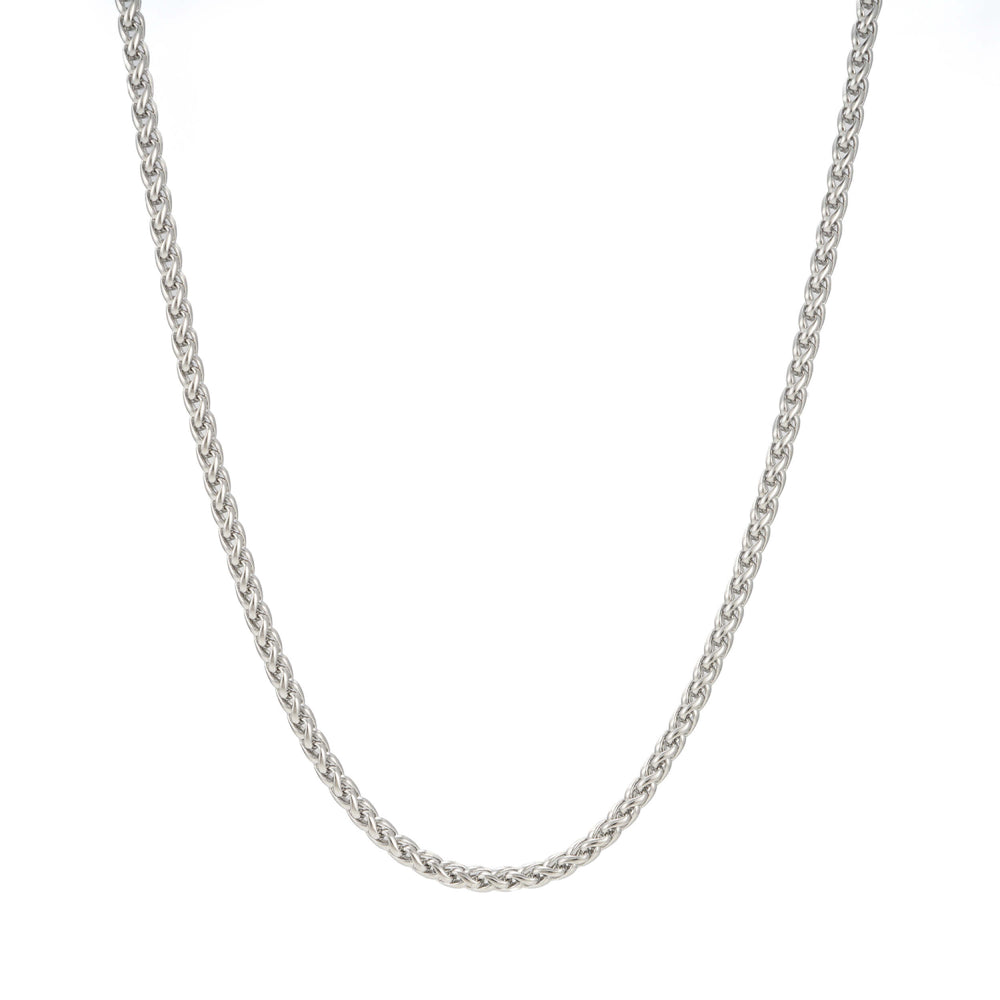 3mm wheat link chain 14k white gold icecartel main