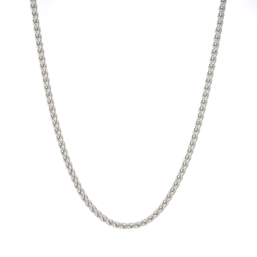 3mm wheat link chain 14k white gold icecartel main